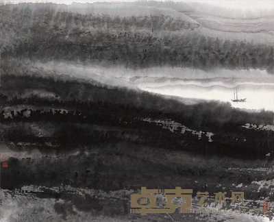 杜应强 野渡无人 镜心 48×59cm
